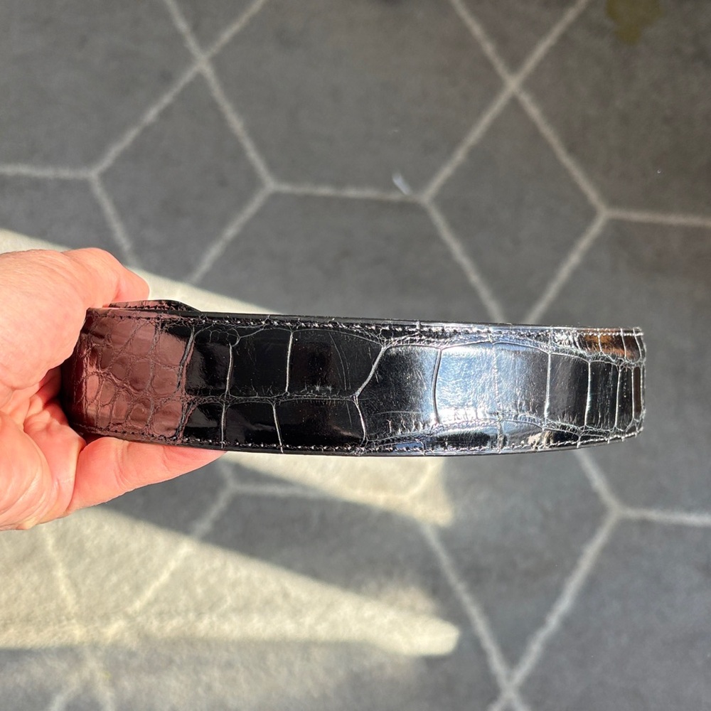 Elegant Black Crocodile Belt strap